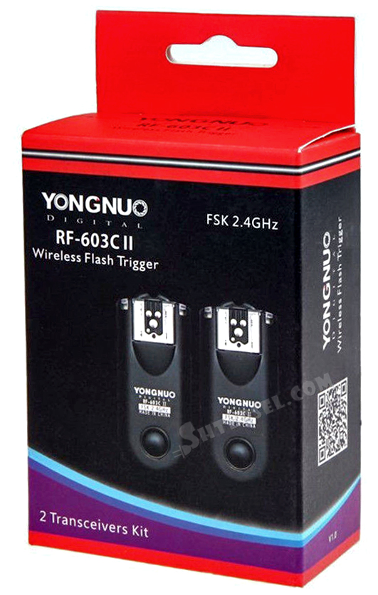 Упаковка радиосинхронизатора Yongnuo RF-603CII