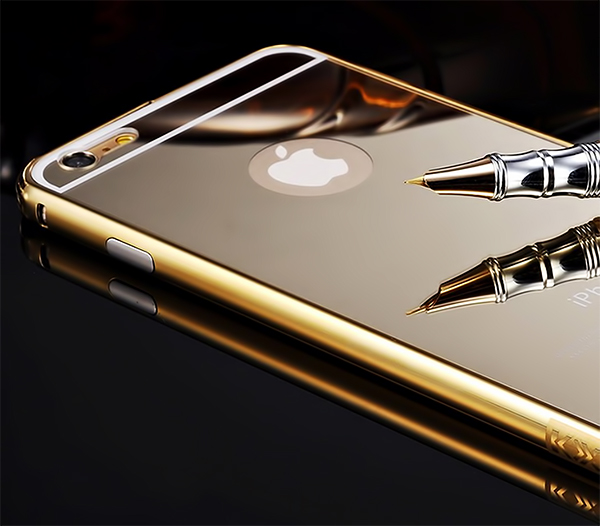 Тонкий золотистый  алюминиевый чехол для Iphone6