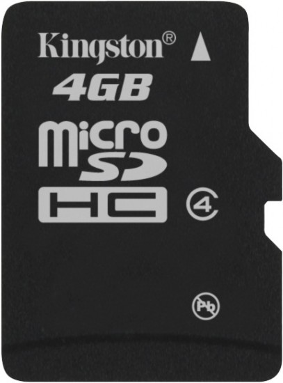 Купить 4 Gb microSD Kingston SDHC Class4  / SD адаптер