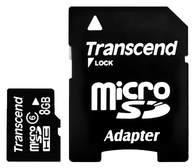 Купить 8 Gb microSDHC, Transcend Class10 / SD адаптер