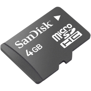 Купить Карта памяти 4 Gb microSDHC, SanDisk, Class4 (без адаптера)