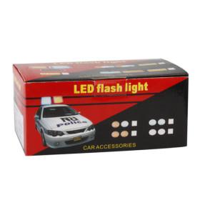 Купить Красные/Синие стробоскопические автомобильные лампы в полицейском стиле с 96-LED подсветкой и 3-режимным контроллером DC 12V
