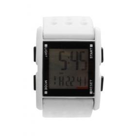 Купить Модные наручные часы со светодиодной подсветкой с силиконовым ремешком – Белые (1 х CR2016)