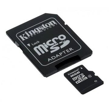 Купить Карта памяти 16 Gb microSDHC, Kingston, Class4 / SD адаптер
