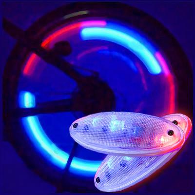 Купить Светодиодная подсветка для велосипедных колес(красный+синий)