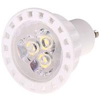Купить Светодиодная лампа – прожектор теплого белого цвета CU10 (3 светодиода х 1 Вт, 240 люмен, напряжение 85-265V, 2800-3200К)