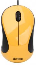 Купить Мышь A4Tech N-320-2 желто-черная V-TRACK USB, 1000dpi