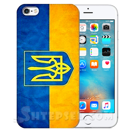 Чехол для Iphone 6S с флагом и символикой Украины